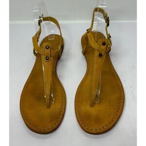 Frye Carson T Strap Leather Studded Ankle Strap Casual Thing Sandals Size 9